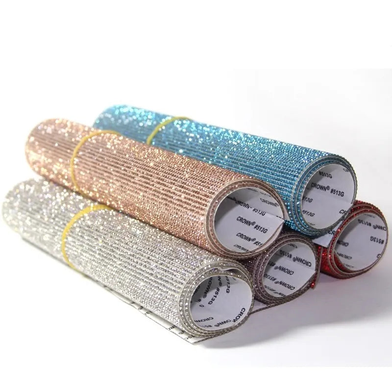 Bling Bling Automotive Interior Stickers Glass Crystals DIY